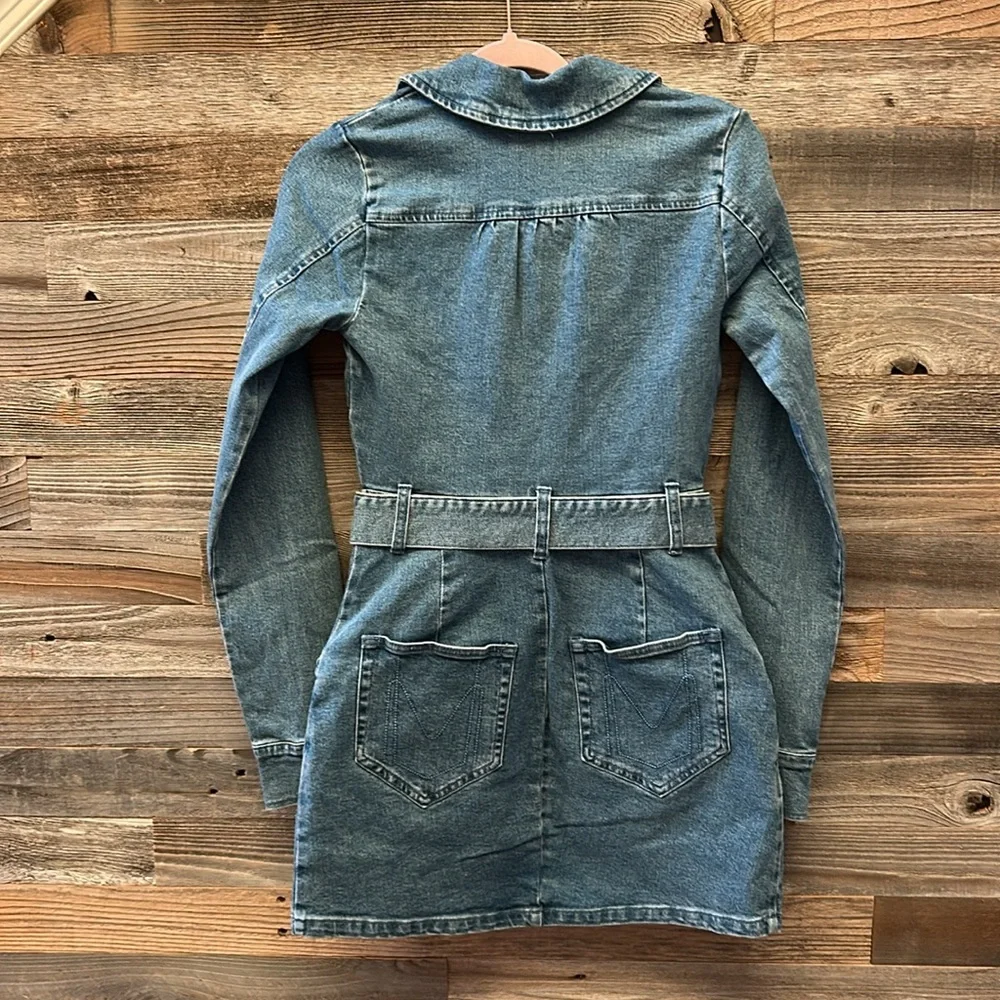 Show Me Your MuMu Outlaw Denim Dress in Tide Size XS NWT - Picture 9 of 14